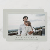 Elegantes Minimal Modernes Single Fotograf Save The Date (Vorne/Hinten)