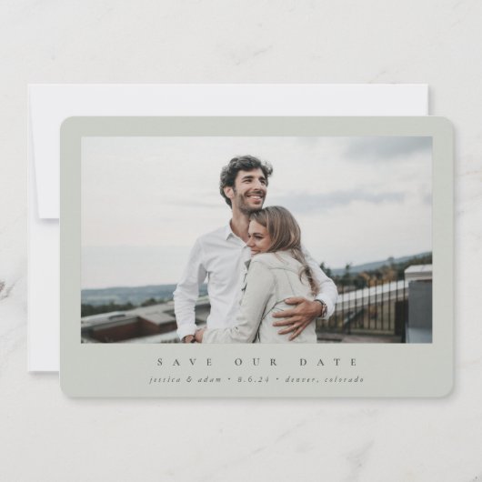 Elegantes Minimal Modernes Single Fotograf Save The Date (Vorderseite)