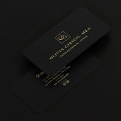 Elegantes Minimal Monogram Logo OG Beruflich Visitenkarte