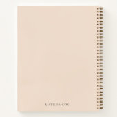 Elegantes Minimal Peach Hopes and Dreams Journal Notizblock (Rückseite)