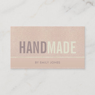 ELEGANTES MINIMAL-ROSE-GOLD SHIMMER-HANDMAD VISITENKARTE