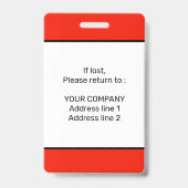 Elegantes Minimal Sage Green Custom Staff ID Abzei Ausweis (Rückseite)