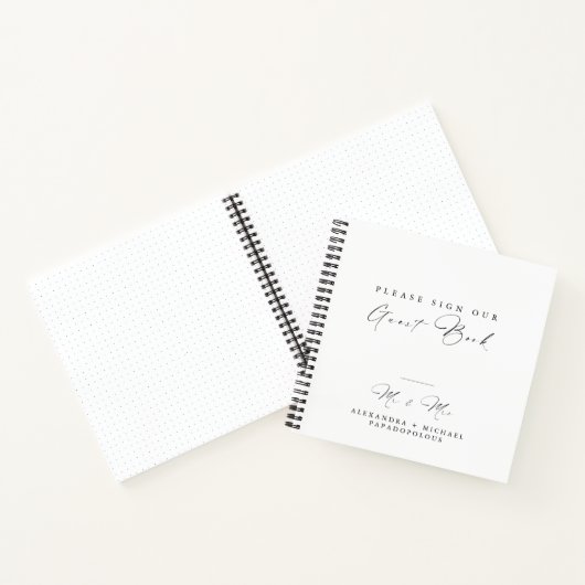 Elegantes Minimal Wedding Guest Book Notizblock (Innenseite)