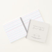 Elegantes Minimal Wedding Guest Book Notizblock (Innenseite)