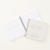 Elegantes Minimal Wedding Guest Book Notizblock (Innenseite)