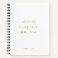 Elegantes Minimal White Muslim Dankesblatt