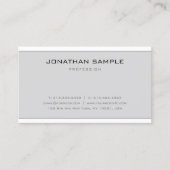 Elegantes Minimales Design Modernes Schwarzes Weiß Visitenkarte (Vorderseite)