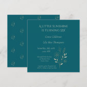 Elegantes minimales Floraldesign Save The Date (Vorne/Hinten)
