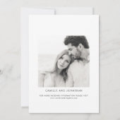 Elegantes Minimales Foto Save the Date (Rückseite)