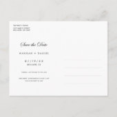 Elegantes Minimales Foto Save the Date Postkarte (Rückseite)