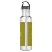 Elegantes minimales geometrisches Gradient Gold Edelstahlflasche (Rückseite)