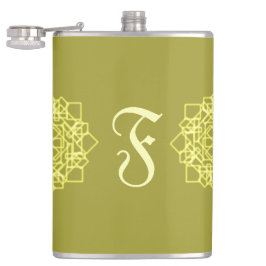 Elegantes minimales geometrisches Gradient Gold Flachmann