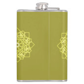 Elegantes minimales geometrisches Gradient Gold Flachmann (Rückseite)