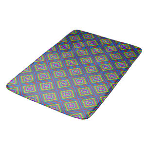 Elegantes minimales geometrisches Quadrat Vintag Badematte