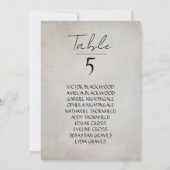 Elegantes minimales, gestörtes Sitzdiagramm Mitteilungskarte (Rückseite)