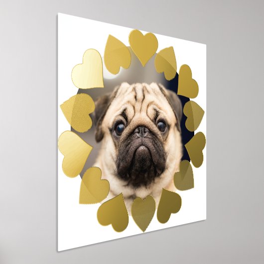 Elegantes minimales Herz-Foto Foliendrucke (Ablage )