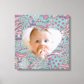 Elegantes minimales Herz-Foto Leinwanddruck (Vorderseite)