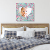 Elegantes minimales Herz-Foto Leinwanddruck (Insitu (Schlafzimmer))