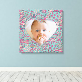 Elegantes minimales Herz-Foto Leinwanddruck