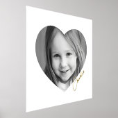 Elegantes minimales Herz-Foto mit dem Namen Silber Foliendrucke (Ablage )