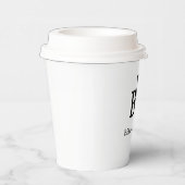 Elegantes minimales Hochzeitsmonogramm-Design Pappbecher (Rechts)