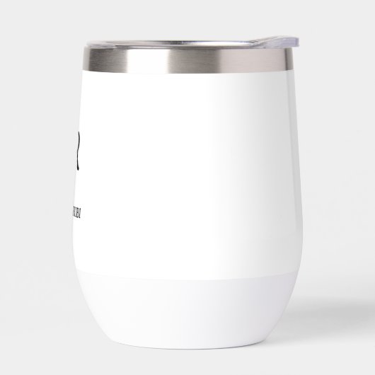 Elegantes minimales Hochzeitsmonogramm-Thermal-Wei (Links)