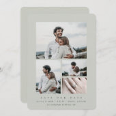 Elegantes minimales Multi-Foto Save The Date (Vorne/Hinten)