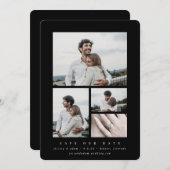 Elegantes minimales Multi-Foto Save The Date (Vorne/Hinten)