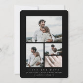 Elegantes minimales Multi-Foto Save The Date (Vorderseite)