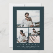 Elegantes minimales Multi-Foto Save The Date (Vorderseite)