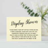 Elegantes, minimales No Wrap Brautparty gelb Begleitkarte (Stehend Vorderseite)