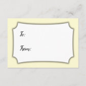 Elegantes, minimales No Wrap Brautparty gelb Begleitkarte (Rückseite)