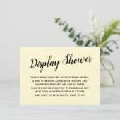 Elegantes, minimales No Wrap Brautparty gelb Begleitkarte (Stehend Vorderseite)