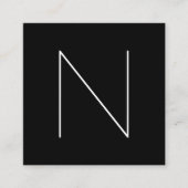 Elegantes minimales schlichtes berufliches quadratische visitenkarte (Vorderseite)