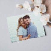 Elegantes minimales Skript-Foto Hochzeit speichern Save The Date