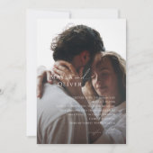 Elegantes Minimales Skript | Schwarzes verblasstes Einladung (Vorderseite)