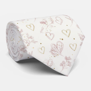 Elegantes minimales Valentinsherzen nahtloses Must Krawatte