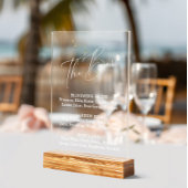 Elegantes Minimali Botanisches Brautparty Bar Menü Acrylschild