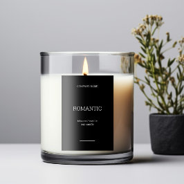 Elegantes Minimalismus Candle Aufkleber Produkt-Et
