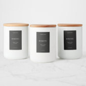 Elegantes Minimalismus Candle Aufkleber Produkt-Et (Flaschen)