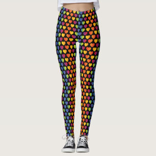 Elegantes minimalist Regenbogen-Herz-Design Leggings
