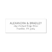 Elegantes minimalist schwarzes Adress-Design Permastempel (Design)