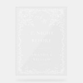 Elegantes Minimalist WELCOME Rehearsal Dinner Acrylschild (Vorderseite)