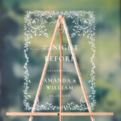 Elegantes Minimalist WELCOME Rehearsal Dinner Acrylschild (Neutral)