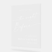 Elegantes Minimalist WELCOME Rehearsal Dinner Acrylschild (Winkel)