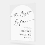 Elegantes Minimalist WELCOME Rehearsal Dinner Acrylschild (Winkel)