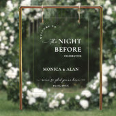 Elegantes Minimalist WELCOME Rehearsal Dinner Acrylschild