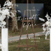 Elegantes Minimalist WELCOME Rehearsal Dinner Acrylschild