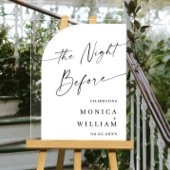 Elegantes Minimalist WELCOME Rehearsal Dinner Acrylschild