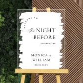 Elegantes Minimalist WELCOME Rehearsal Dinner Acrylschild